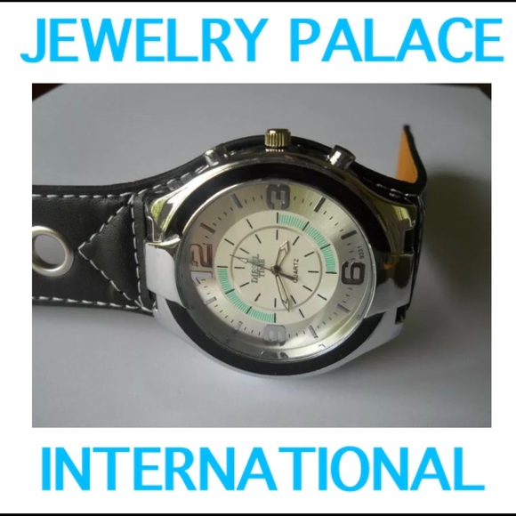 🆕Black/Brown Band Quartz Leather Men Wrist Watch - Picture 3 of 7